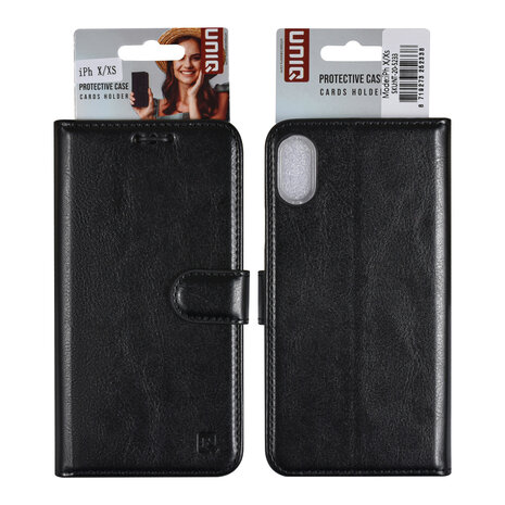 UNIQ Accessory UNIQ Accessory Étui pour Samsung iPhone X-Xs - Porte-cartes pour 3 cartes - Fermeture magnétique -Noir UNIQ Accessory UNIQ Accessory Étui pour Samsung iPhone X-Xs - Porte-cartes pour 3 cartes - Fermeture magnétique -Noir
