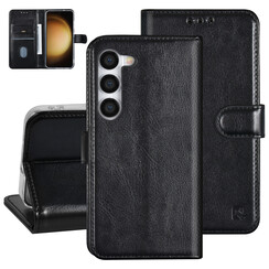 UNIQ Accessory Galaxy S23 Book Case hoesje - Pasjeshouder voor 3 pasjes - Hanger - Zwart