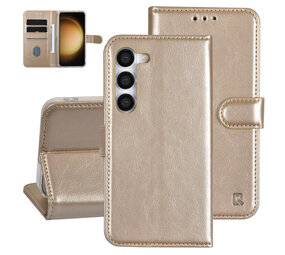 UNIQ Accessory UNIQ Accessory Galaxy S23 Book Case hoesje - Pasjeshouder voor 3 pasjes - Hanger - Goud UNIQ Accessory UNIQ Accessory Galaxy S23 Book Case hoesje - Pasjeshouder voor 3 pasjes - Hanger - Goud