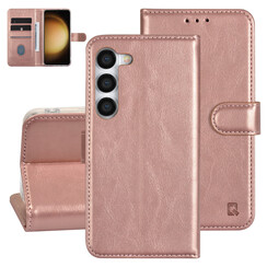 UNIQ Accessory Galaxy S23 Book type case - Card holder for 3 cards - Magnetic closure - Rose Gold
