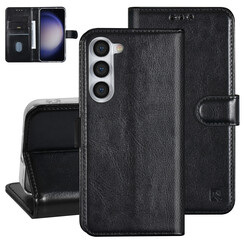 UNIQ Accessory Galaxy S23 Plus Book Case hoesje - Pasjeshouder voor 3 pasjes - Hanger - Zwart