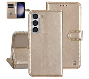 UNIQ Accessory UNIQ Accessory Galaxy S23 Plus Book Case hoesje - Pasjeshouder voor 3 pasjes - Hanger - Goud UNIQ Accessory UNIQ Accessory Galaxy S23 Plus Book Case hoesje - Pasjeshouder voor 3 pasjes - Hanger - Goud