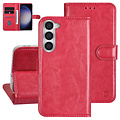 UNIQ Accessory UNIQ Accessory Galaxy S23 Plus Book Case hoesje - Pasjeshouder voor 3 pasjes - Hanger - Felroze