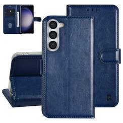 UNIQ Accessory Galaxy S23 Plus Book-Case hul - Kartenhalter für 3 Karten - Magnetverschluss - Blau