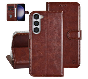 UNIQ Accessory UNIQ Accessory Galaxy S23 Plus Book Case hoesje - Pasjeshouder voor 3 pasjes - Hanger - Bruin UNIQ Accessory UNIQ Accessory Galaxy S23 Plus Book Case hoesje - Pasjeshouder voor 3 pasjes - Hanger - Bruin