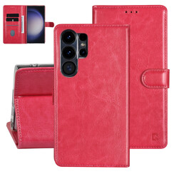 UNIQ Accessory Galaxy S23 Ultra Book-Case hul - Kartenhalter für 3 Karten - Magnetverschluss - Hot Pink