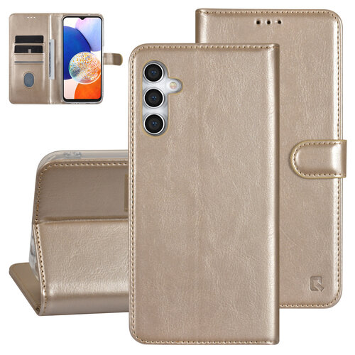 UNIQ Accessory UNIQ Accessory Galaxy A14 5G Book type case - Card holder for 3 cards - Magnetic closure - Gold