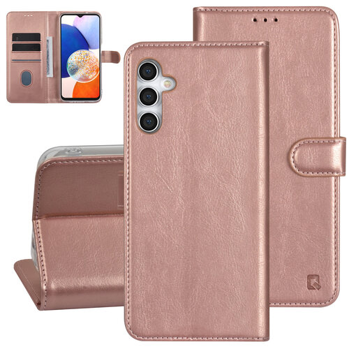 UNIQ Accessory UNIQ Accessory Étui pour Samsung Galaxy A14 5G - Porte-cartes pour 3 cartes - Fermeture magnétique -Rose Gold