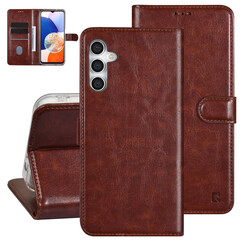 UNIQ Accessory Galaxy A14 5G Book-Case hul - Kartenhalter für 3 Karten - Magnetverschluss - Braun
