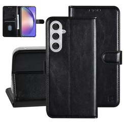 UNIQ Accessory Étui pour Samsung Galaxy A54 5G - Porte-cartes pour 3 cartes - Fermeture magnétique -Noir