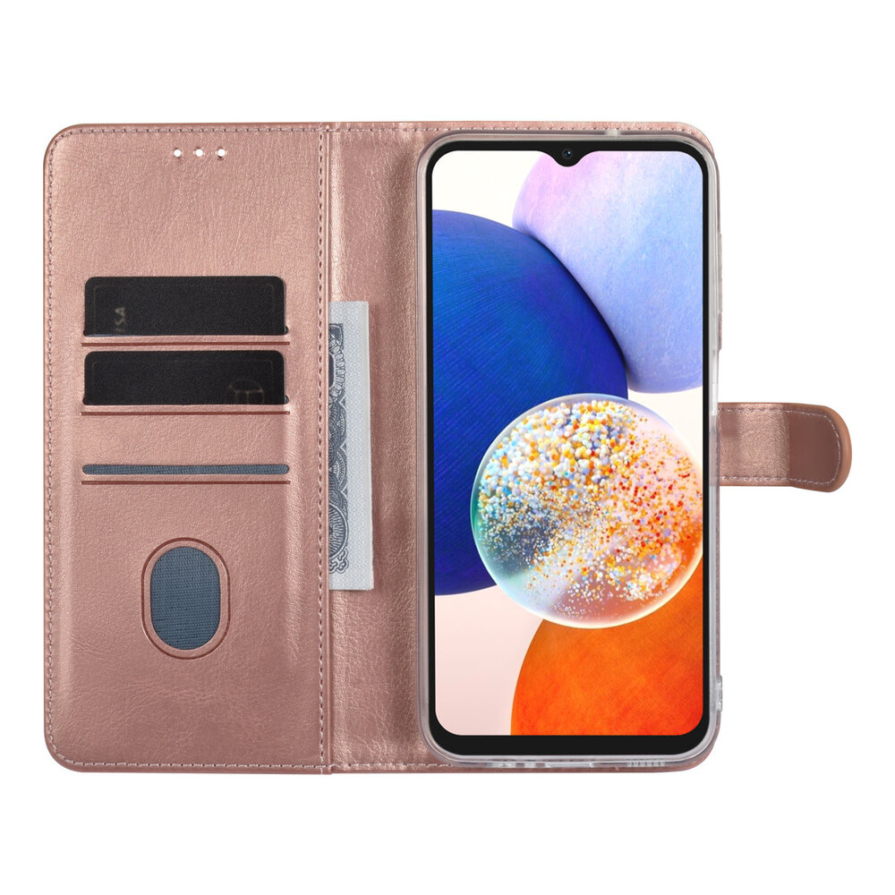 UNIQ Accessory UNIQ Accessory Galaxy A14 5G Book type case - Card holder for 3 cards - Magnetic closure - Rose Gold UNIQ Accessory UNIQ Accessory Galaxy A14 5G Book type case - Card holder for 3 cards - Magnetic closure - Rose Gold