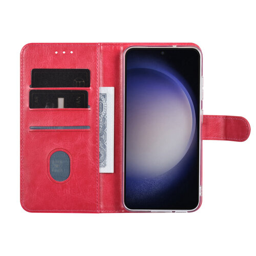 UNIQ Accessory UNIQ Accessory Galaxy S23 Plus Book Case hoesje - Pasjeshouder voor 3 pasjes - Hanger - Felroze