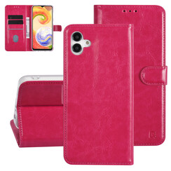 UNIQ Accessory Galaxy A04 Book Case hoesje - Pasjeshouder voor 3 pasjes - Hanger - Felroze