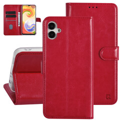 UNIQ Accessory Galaxy A04 Book Case hoesje - Pasjeshouder voor 3 pasjes - Hanger - Rood