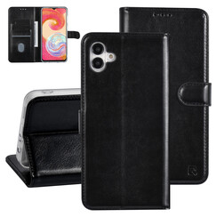 UNIQ Accessory Galaxy A04e Book Case hoesje - Pasjeshouder voor 3 pasjes - Hanger - Zwart