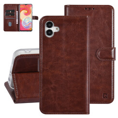 UNIQ Accessory Galaxy A04e Book-Case hul - Kartenhalter für 3 Karten - Magnetverschluss - Braun