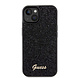 Guess Guess iPhone 15 Hardcase hoesje - Metal Script - Disco Zwart Guess Guess iPhone 15 Hardcase hoesje - Metal Script - Disco Zwart