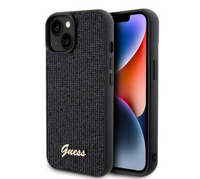 Guess Guess iPhone 15 TPU Hardcase-Rückseite - Metal Script - Disco - Schwarz Guess Guess iPhone 15 TPU Hardcase-Rückseite - Metal Script - Disco - Schwarz