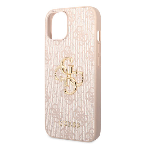 Guess Guess iPhone 15 & 14 Plus Hardcase hoesje - 4G - Big Metal Logo - Roze Guess Guess iPhone 15 & 14 Plus Hardcase hoesje - 4G - Big Metal Logo - Roze