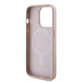 Guess Guess Coque arrière en TPU iPhone 15 Pro - Magsafe Compatible - Saffiano - Rose