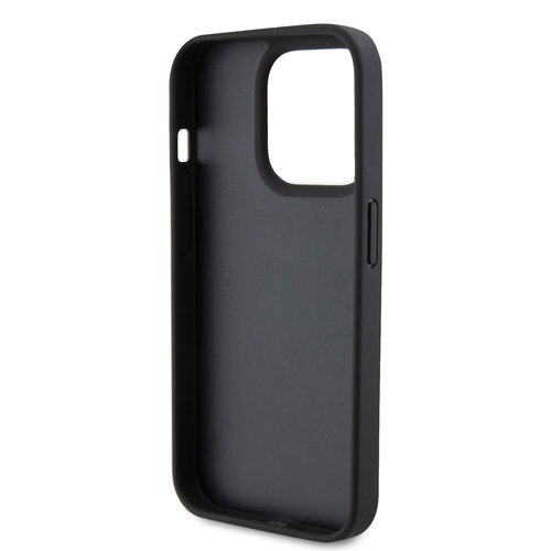 Guess Guess iPhone 15 Pro TPU Hardcase - Triangle Logo - Croco - Black
