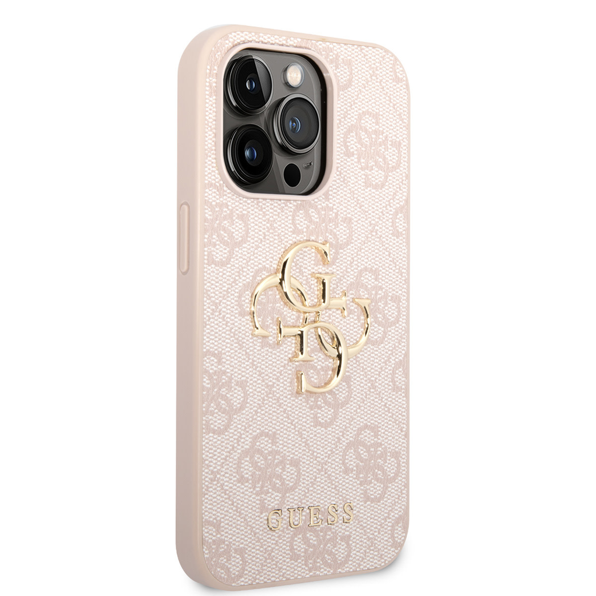 Guess Guess iPhone 15 Pro Hardcase hoesje - 4G - Big Metal Logo - Roze, foto 4 van 6