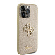 Guess Guess iPhone 15 Pro Max Hardcase hoesje - Big 4G - Fixed Glitter - Goud Guess Guess iPhone 15 Pro Max Hardcase hoesje - Big 4G - Fixed Glitter - Goud