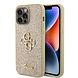 Guess Guess iPhone 15 Pro Max TPU Hardcase-Rückseite - Big 4G - Fixed Glitter - Gold Guess Guess iPhone 15 Pro Max TPU Hardcase-Rückseite - Big 4G - Fixed Glitter - Gold