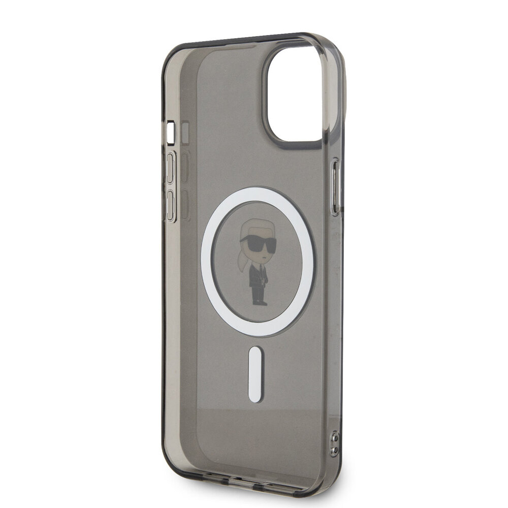 Karl Lagerfeld Karl Lagerfeld iPhone 15 & 14 Plus Hardcase hoesje - Magsafe Compatible - Ikonik - Zwart Karl Lagerfeld Karl Lagerfeld iPhone 15 & 14 Plus Hardcase hoesje - Magsafe Compatible - Ikonik - Zwart