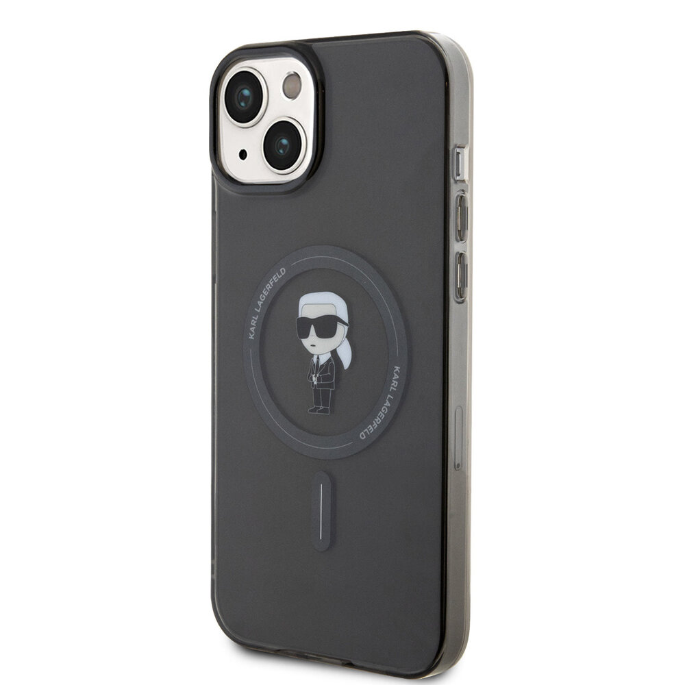 Karl Lagerfeld Karl Lagerfeld iPhone 15 & 14 Plus TPU Hardcase - Magsafe Compatible - Ikonik - Black Karl Lagerfeld Karl Lagerfeld iPhone 15 & 14 Plus TPU Hardcase - Magsafe Compatible - Ikonik - Black