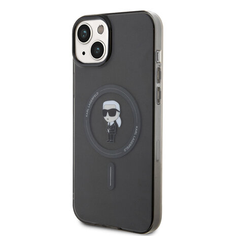 Karl Lagerfeld Karl Lagerfeld iPhone 15 & 14 Plus TPU Hardcase - Magsafe Compatible - Ikonik - Black Karl Lagerfeld Karl Lagerfeld iPhone 15 & 14 Plus TPU Hardcase - Magsafe Compatible - Ikonik - Black