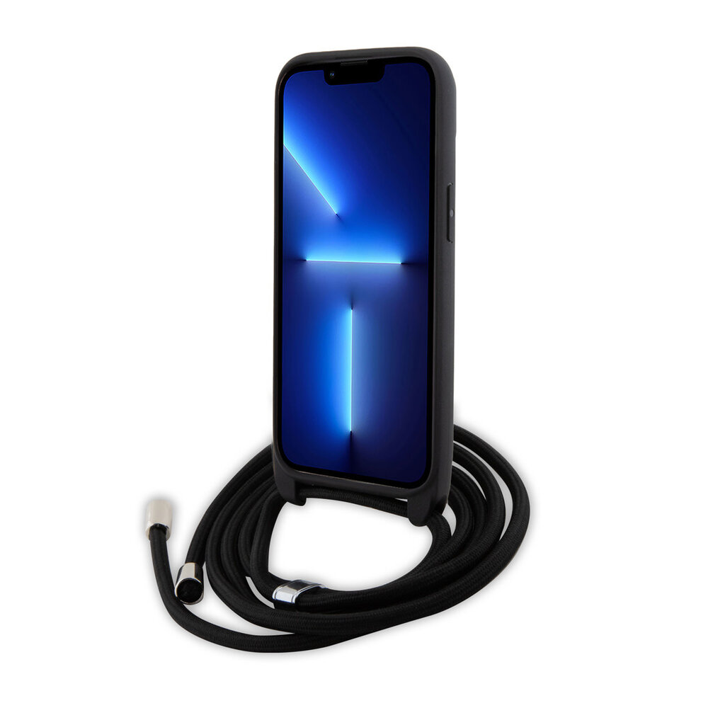 Karl Lagerfeld Karl Lagerfeld iPhone 15 & 14 Plus TPU Hardcase - Saffiano - K&C Metal Pin - Crossbody - Black Karl Lagerfeld Karl Lagerfeld iPhone 15 & 14 Plus TPU Hardcase - Saffiano - K&C Metal Pin - Crossbody - Black