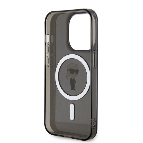 Karl Lagerfeld Karl Lagerfeld iPhone 15 Pro TPU Hardcase-Rückseite - Magsafe Compatible - Ikonik - Schwarz