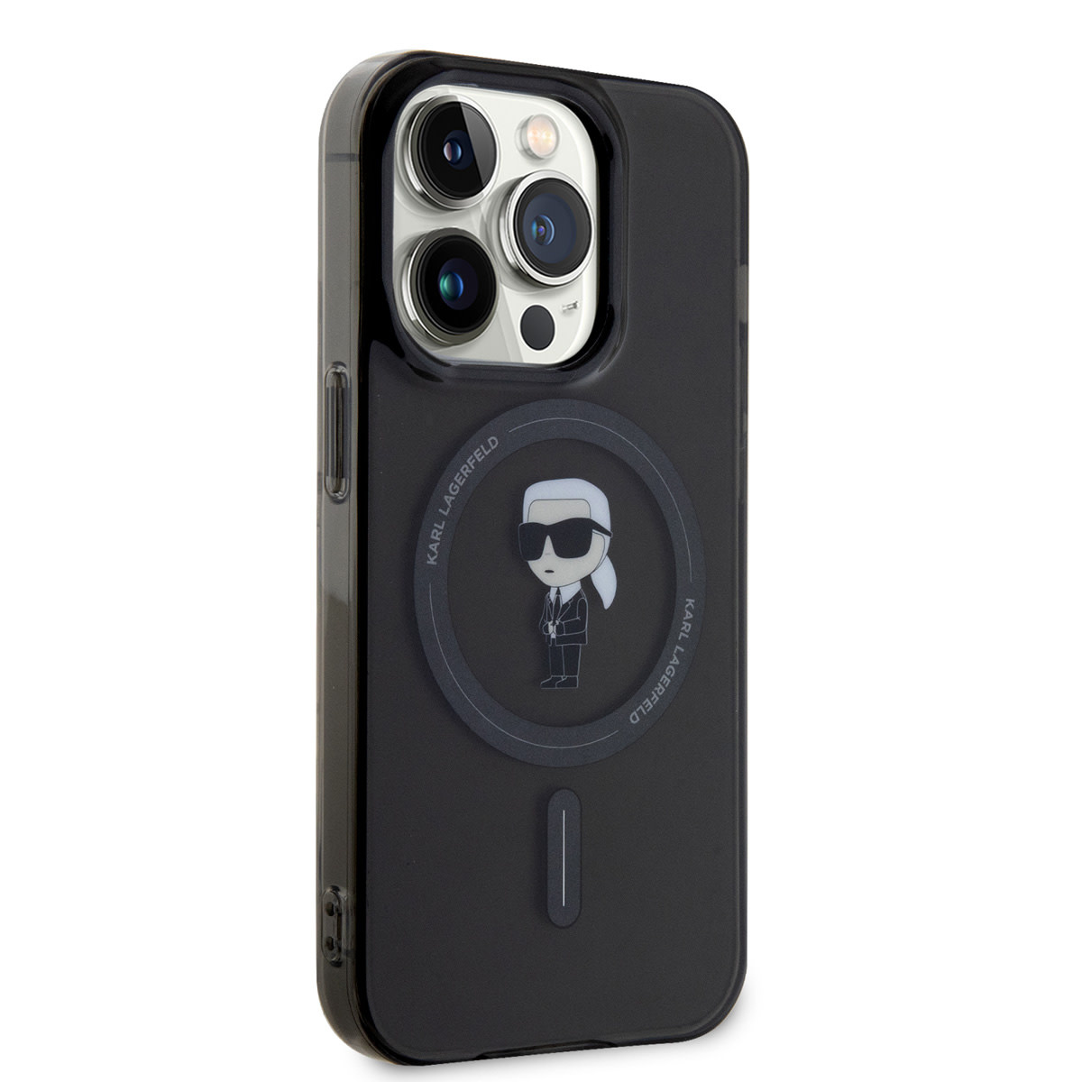 Karl Lagerfeld Karl Lagerfeld iPhone 15 Pro Hardcase hoesje - Magsafe Compatible - Ikonik - Zwart, foto 5 van 6