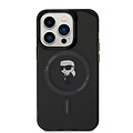 Karl Lagerfeld Karl Lagerfeld iPhone 15 Pro TPU Hardcase-Rückseite - Magsafe Compatible - Ikonik - Schwarz