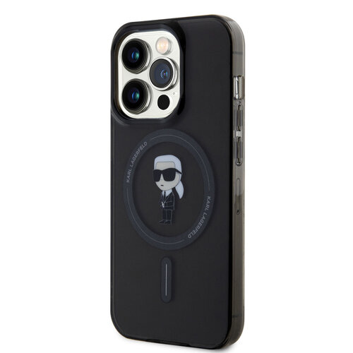 Karl Lagerfeld Karl Lagerfeld iPhone 15 Pro TPU Hardcase-Rückseite - Magsafe Compatible - Ikonik - Schwarz