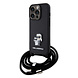 Karl Lagerfeld Karl Lagerfeld iPhone 15 Pro Hardcase hoesje - Saffiano - K&C Metal Pin - Crossbody - Zwart Karl Lagerfeld Karl Lagerfeld iPhone 15 Pro Hardcase hoesje - Saffiano - K&C Metal Pin - Crossbody - Zwart