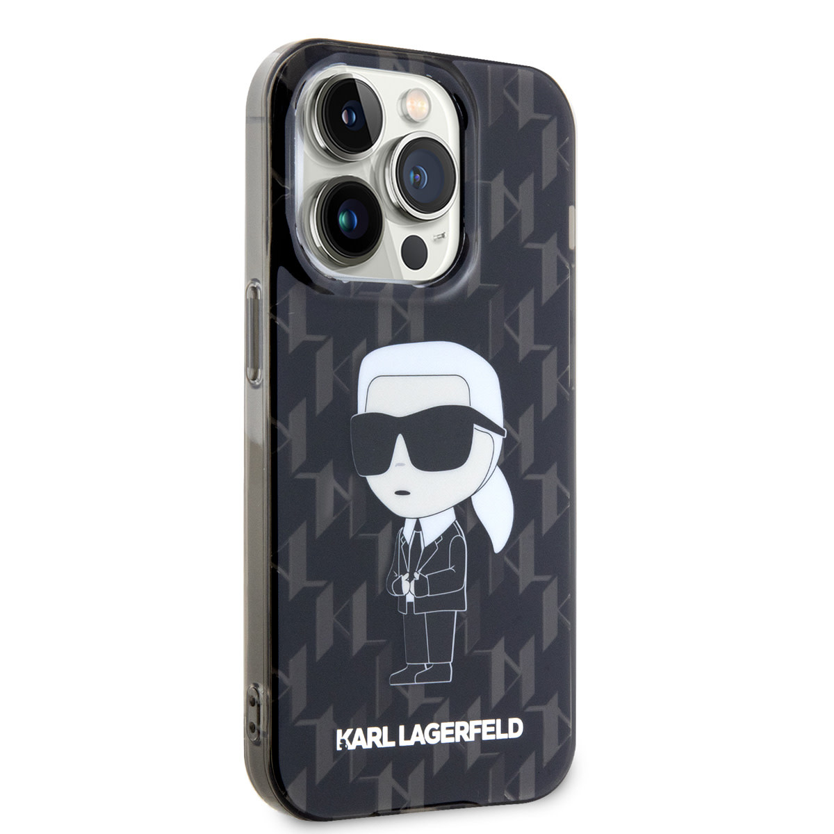 Karl Lagerfeld Karl Lagerfeld iPhone 15 Pro Hardcase hoesje - Ikonik Monogram - Zwart, foto 5 van 6