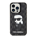 Karl Lagerfeld Karl Lagerfeld iPhone 15 Pro Hardcase hoesje - Ikonik Monogram - Zwart