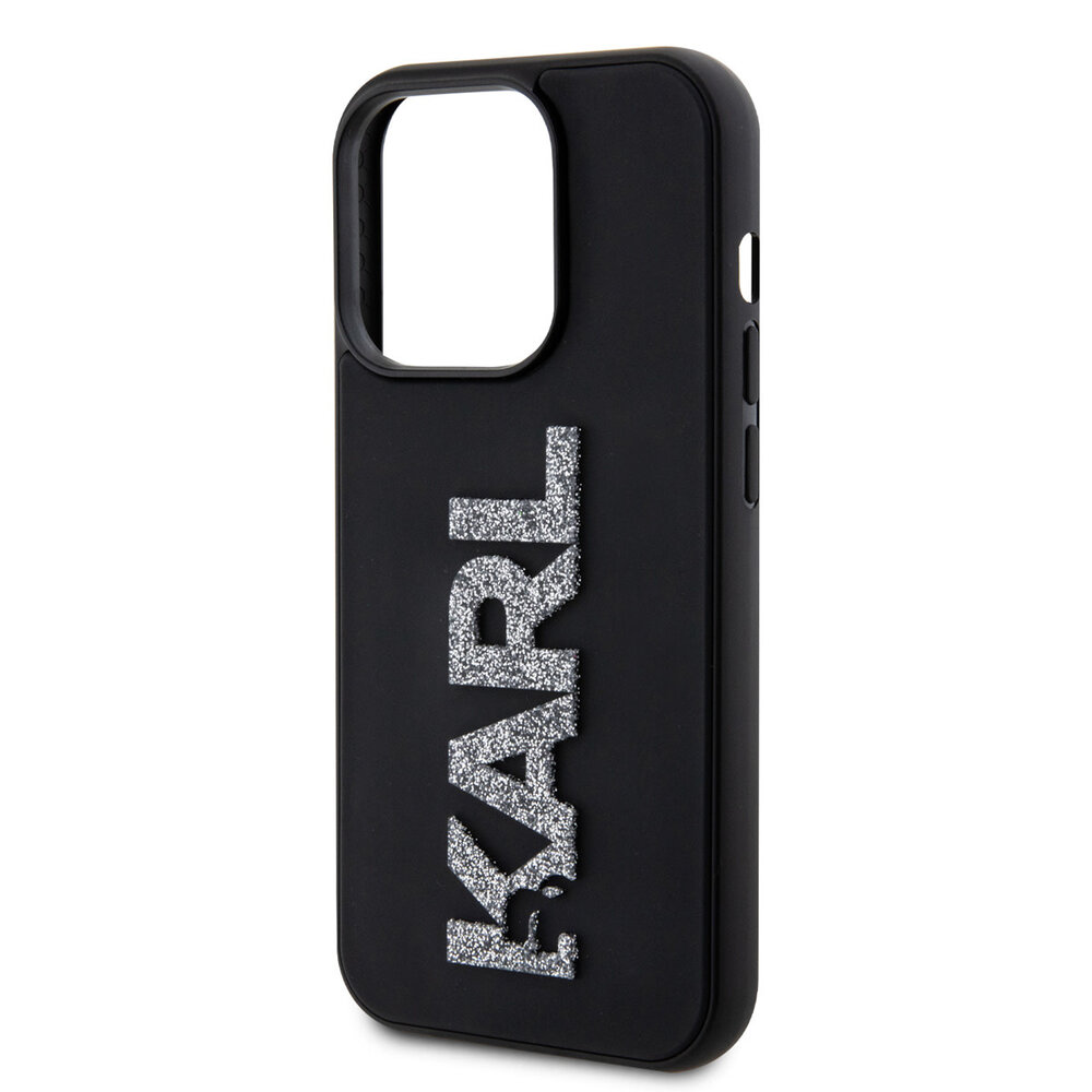 Karl Lagerfeld Karl Lagerfeld iPhone 15 Pro Max Hardcase hoesje - 3D Glitter Logo - Zwart Karl Lagerfeld Karl Lagerfeld iPhone 15 Pro Max Hardcase hoesje - 3D Glitter Logo - Zwart