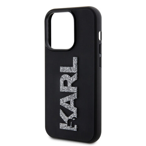 Karl Lagerfeld Karl Lagerfeld iPhone 15 Pro Max Hardcase hoesje - 3D Glitter Logo - Zwart Karl Lagerfeld Karl Lagerfeld iPhone 15 Pro Max Hardcase hoesje - 3D Glitter Logo - Zwart
