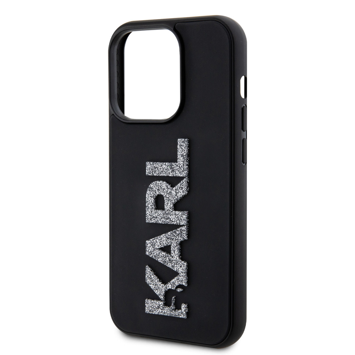 Karl Lagerfeld Karl Lagerfeld iPhone 15 Pro Max Hardcase hoesje - 3D Glitter Logo - Zwart, foto 4 van 6