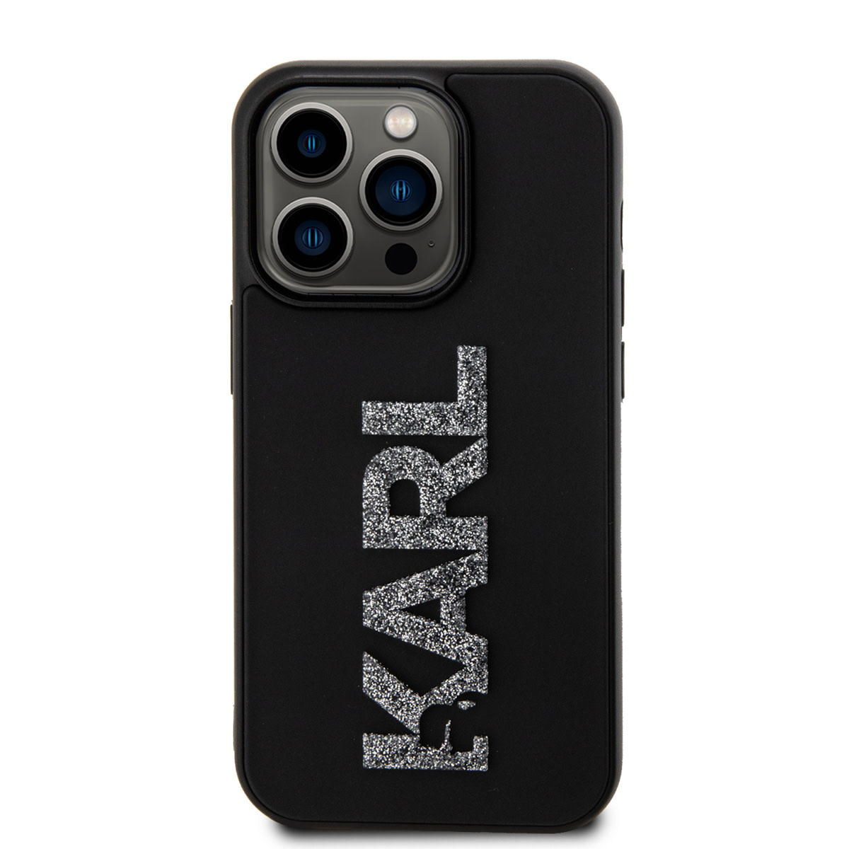 Karl Lagerfeld Karl Lagerfeld iPhone 15 Pro Max Hardcase hoesje - 3D Glitter Logo - Zwart, foto 6 van 6
