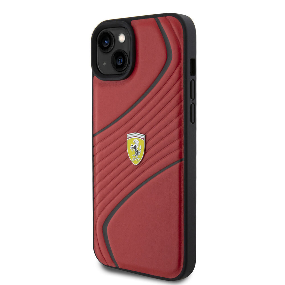 Ferrari Ferrari iPhone 15 & 14 Plus TPU Hardcase - Twist - Red Ferrari Ferrari iPhone 15 & 14 Plus TPU Hardcase - Twist - Red