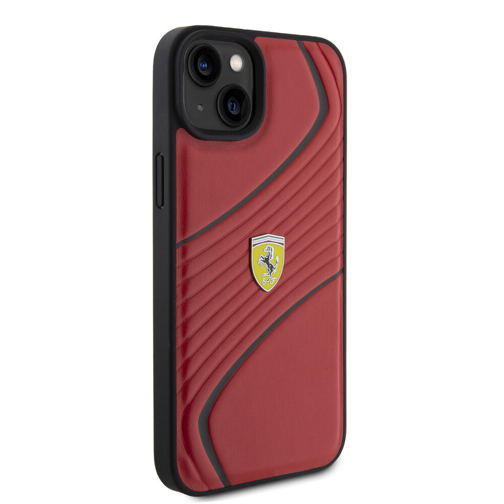 Ferrari Ferrari iPhone 15 & 14 Plus TPU Hardcase - Twist - Red Ferrari Ferrari iPhone 15 & 14 Plus TPU Hardcase - Twist - Red