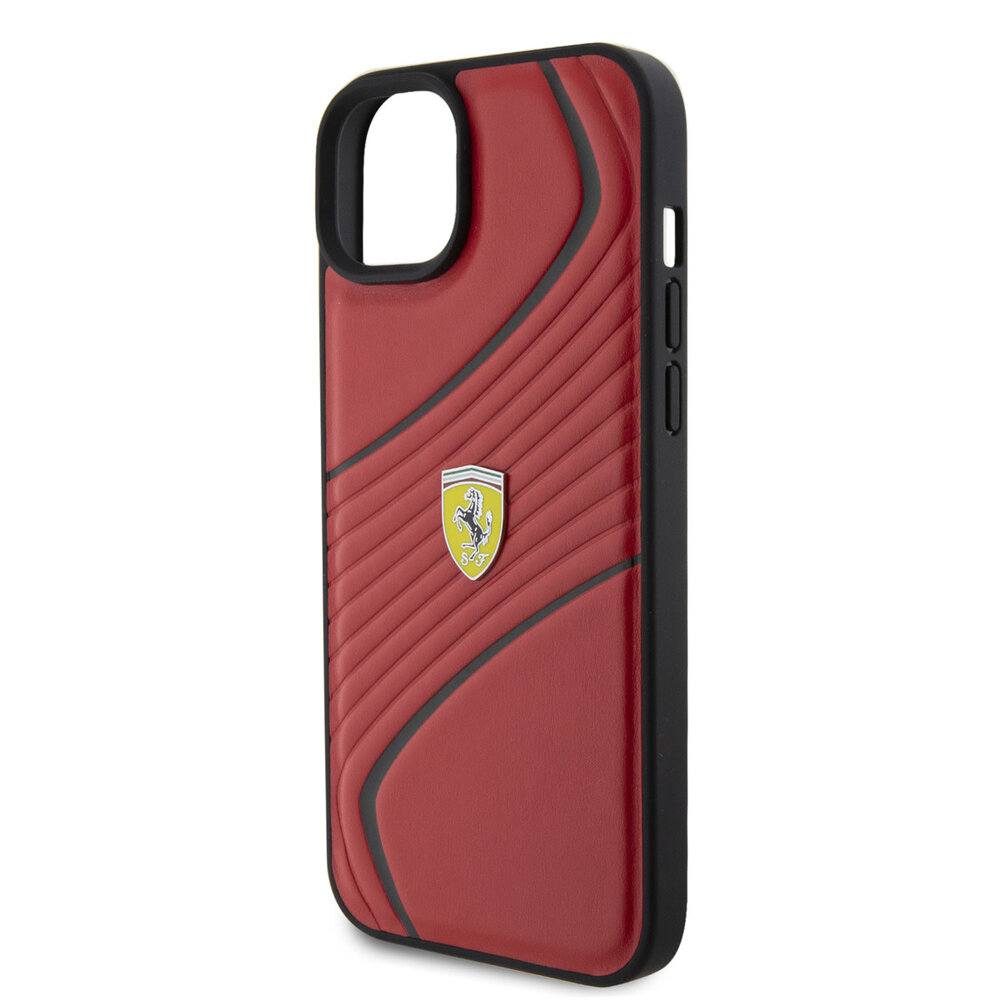 Ferrari Ferrari iPhone 15 & 14 Plus TPU Hardcase-Ruckseite - Twist - Rot Ferrari Ferrari iPhone 15 & 14 Plus TPU Hardcase-Ruckseite - Twist - Rot