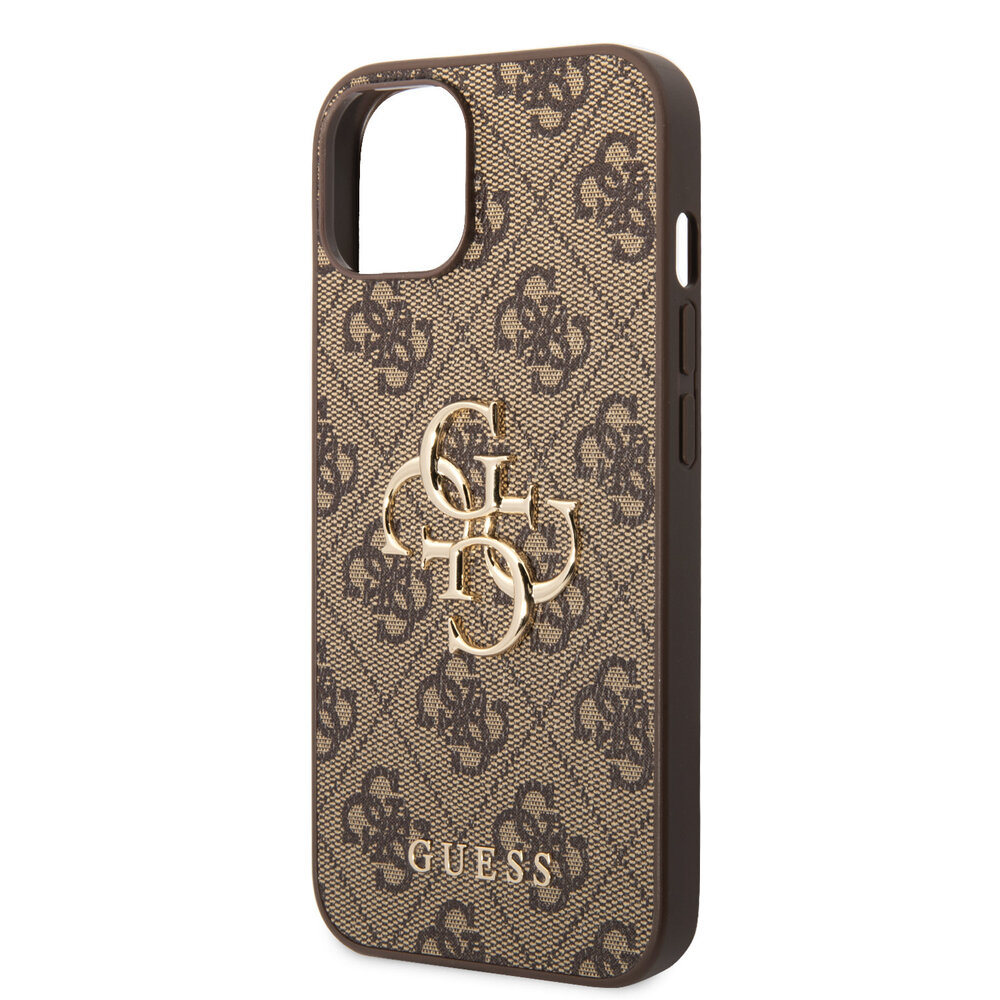 Guess Guess iPhone 15 Hardcase hoesje - 4G - Big Metal Logo - Bruin Guess Guess iPhone 15 Hardcase hoesje - 4G - Big Metal Logo - Bruin