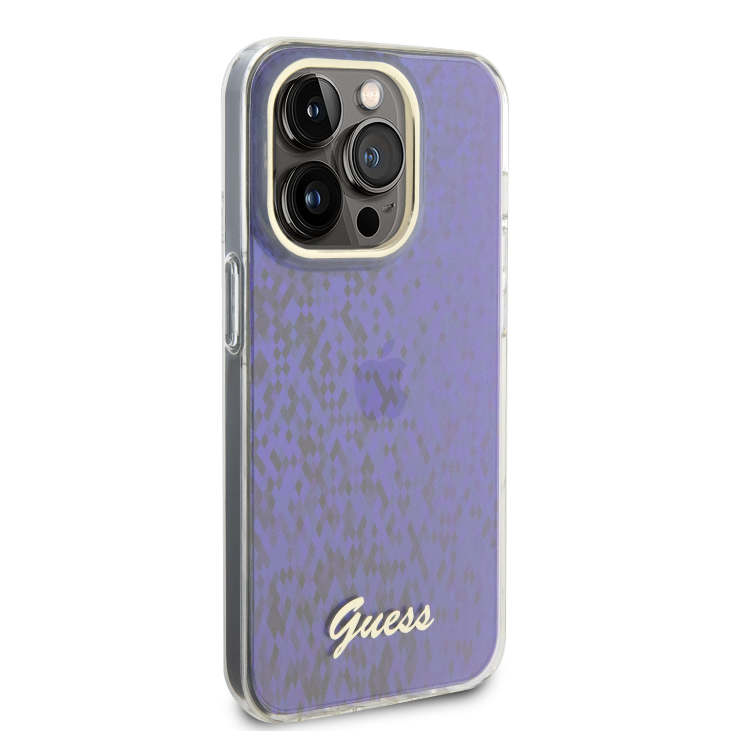 Guess Guess iPhone 15 Pro Hardcase hoesje - Faceted Mirror - Disco Purple, foto 4 van 6