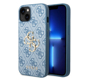 Guess Guess iPhone 15 Plus Hardcase hoesje - 4G - Big Metal Logo - Blauw Guess Guess iPhone 15 Plus Hardcase hoesje - 4G - Big Metal Logo - Blauw
