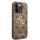 Guess Guess iPhone 15 Pro TPU Hardcase - 4G - Big Metal Logo - Brown